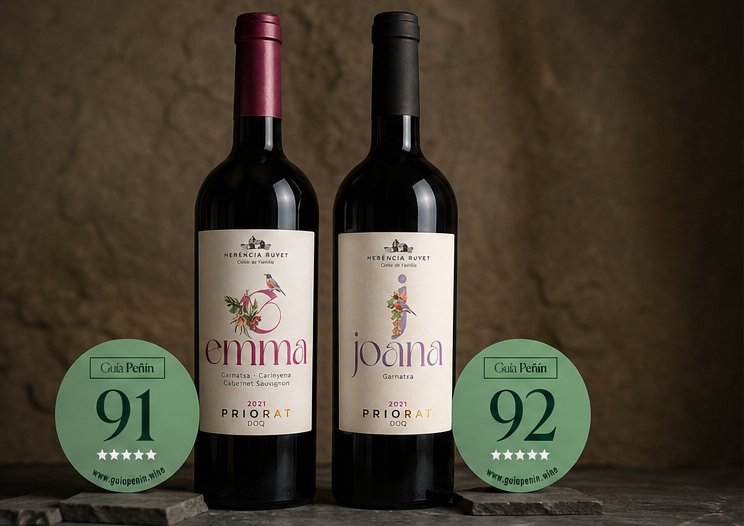 Nuestros primeros vinos ya tienen nota: Joana y Emma en la Guía Peñín 2026